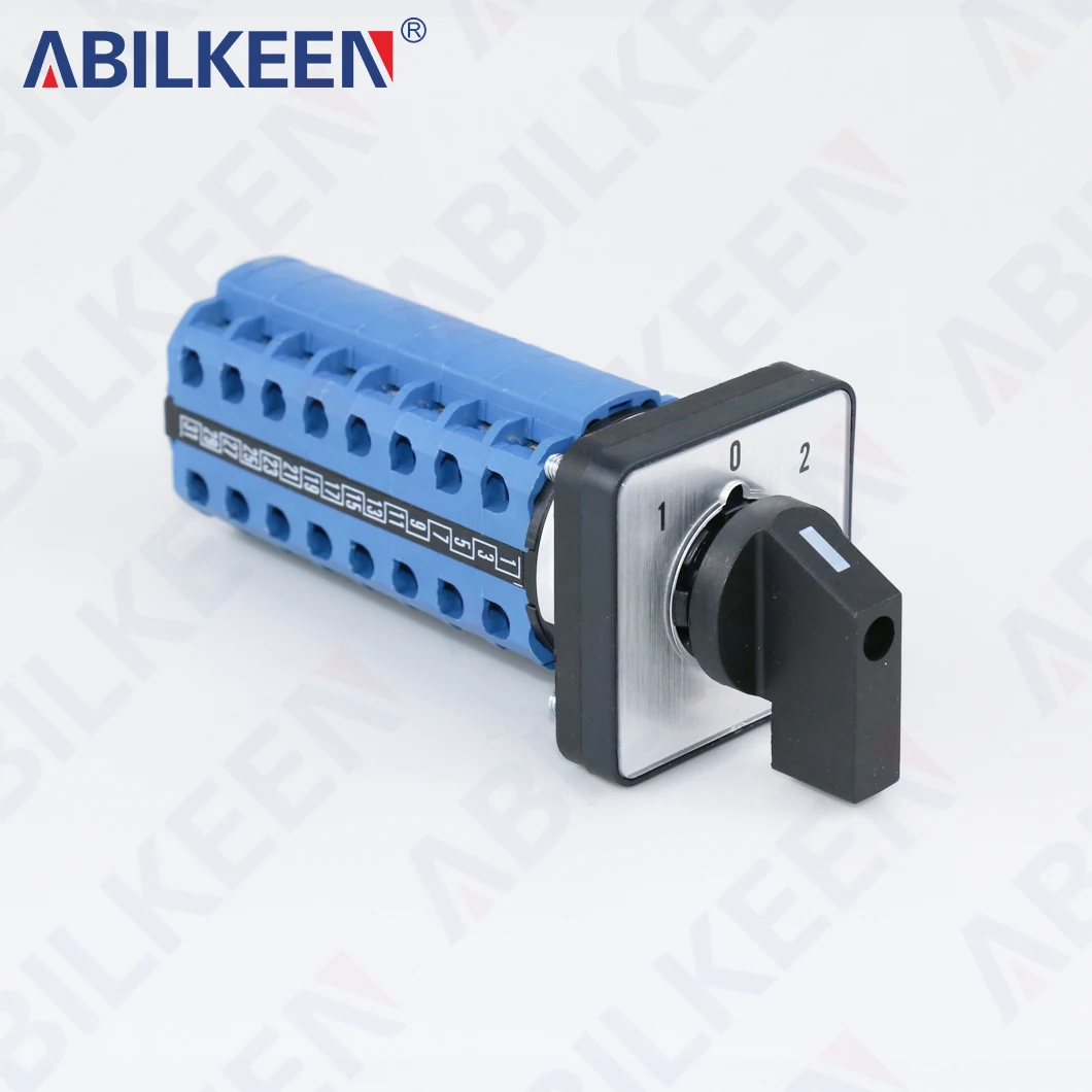 ABILKEEN 1-0-2 ثلاثة موقف 8 قسم مقبض دوار كام التبديل 440 فولت 20A تحميل العالمي التحول مفتاح دوار مع 32 دبوس