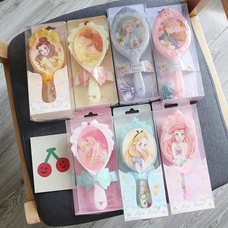 ديزني الأميرة وسادة الهواء تدليك أمشاط المجمدة إلسا آنا حسناء ارييل الأميرة بنات مشط Kawaii فرشاة الشعر تصفيف الشعر أدوات #2
