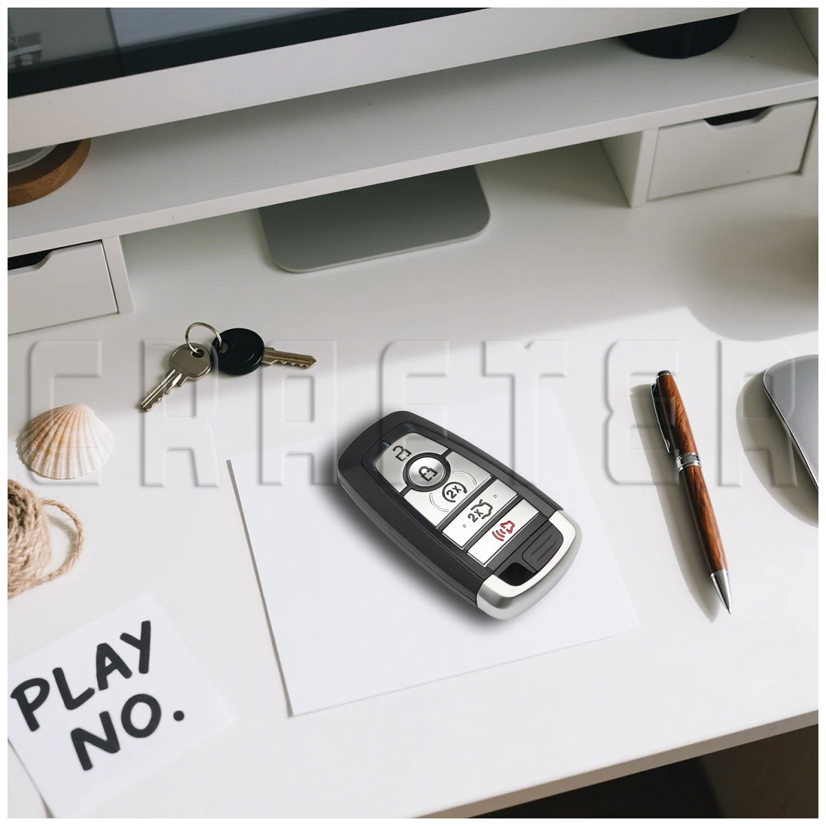 

Key Crafters Ford M3N-A2C93142600 ID49 CHIP 902MHz Smart Car Key For Edge Fusion Expedition Explorer Mustang With KeyCutting