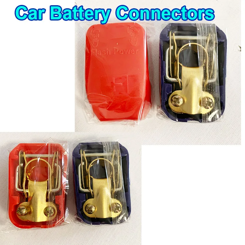 

1 Pair Car Battery Terminal Connectors Positive And Negative Clamp Connector for Quick Release Battery Clamps Top Post Clips