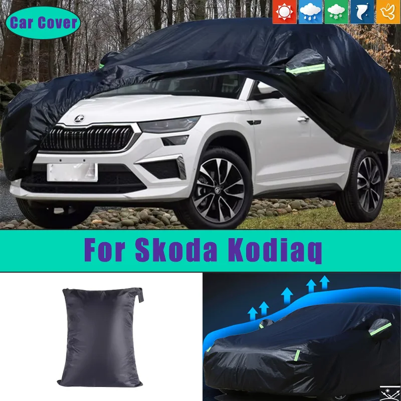 

Car Full Outer Covers Outdoor Waterproof Dustproof Sun Rain Snow Protection Exterior Car Accessories For Skoda Kodiaq
