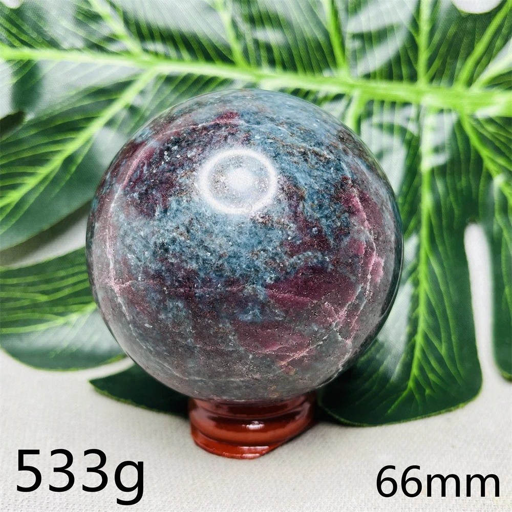 Natural Gemstones Ruby & Sapphire Symbiosis Ball Home Room Decoration Holiday Gift Energy Yoga Witchcraft Altar Crystal Healing