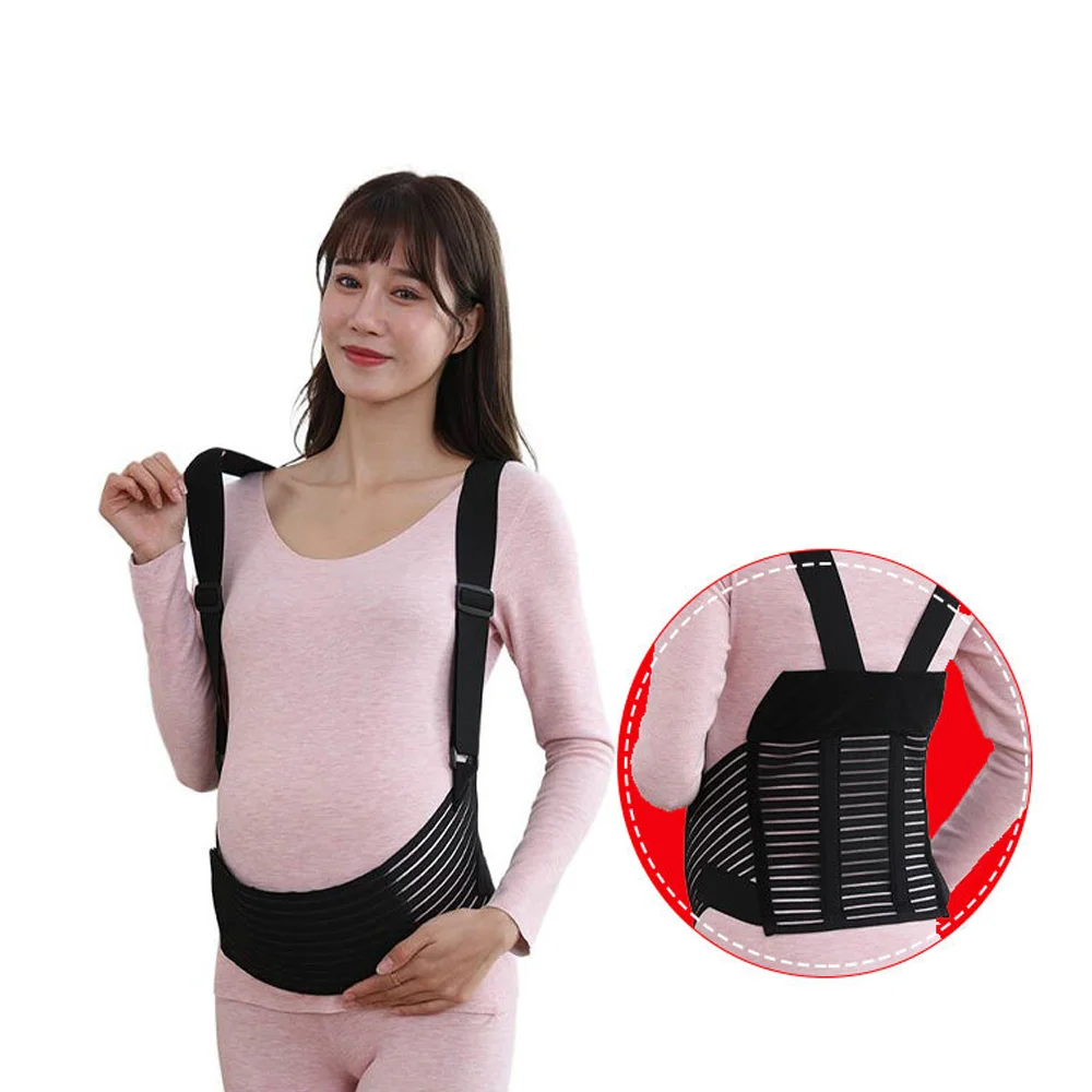 

Регулируемый поддерживающий пояс для беременных, ультратонкий дышащий бандаж для беременных с плечом, послеродовой бандаж для восстановления живота