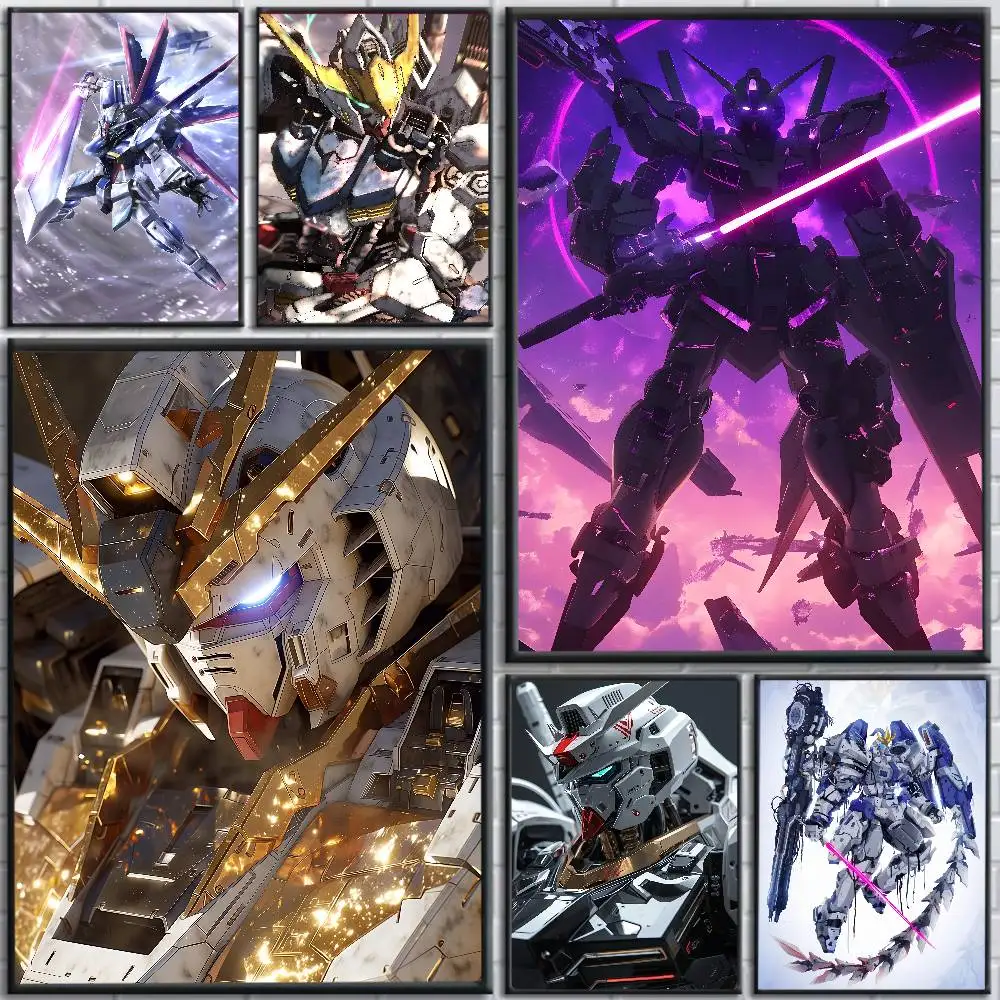 Póster de Anime Mobile Suit Gundam Sazabi Gundam, lienzo HD, arte de pared, impresión impermeable, decoración para dormitorio, regalo