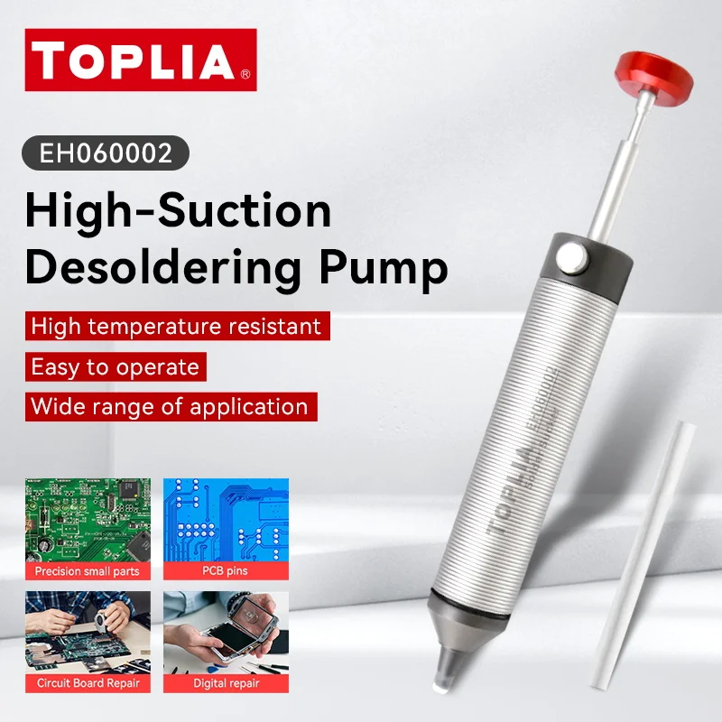 TOPLIA Desoldering Pump Solder Sucker Aluminum Vacuum Solder Iron Welding Repair Tool For Solder Remover