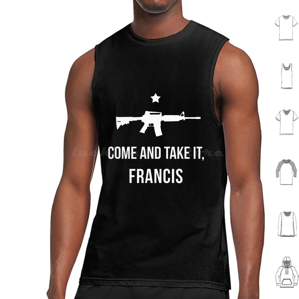 Divertido Beto O'rourke Come And Take It Gun Support Ar15 camisetas sin mangas estampado algodón It Orourke Come Take Beto Support