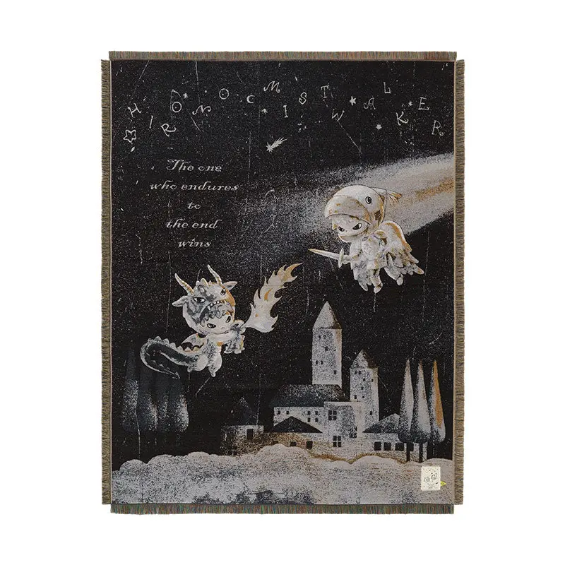 POPMART ヒロノ ミストウォーカーシリーズ ジャカードスローブランケット POPMART Hirono Mist Walker Series Jacquard Throw Blanket Trendy