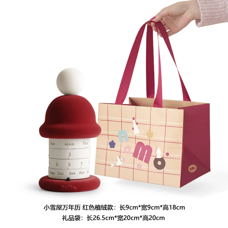 Perpetual calendar table rotatable New Year gift bedside decoration ornament
