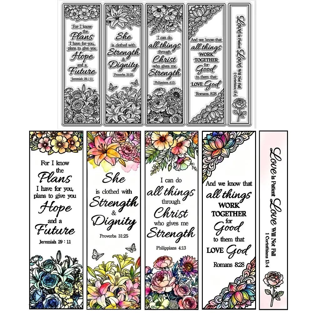 

PVC Plastic Stamps for DIY Scrapbooking Photo Album Decorative Cards Making Stamp Sheets Film Frame Word 210x148x3mm