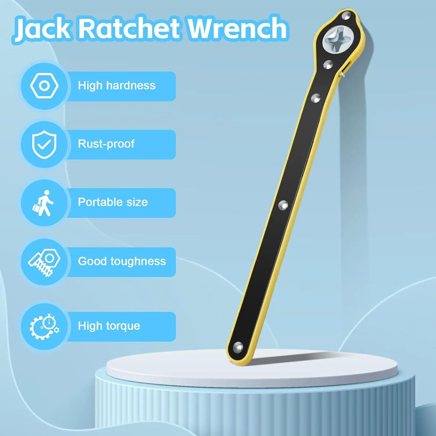Car Mounted Small Car Universal Crank Handle Accessories with CAR Tools Car Jack Handle Lever Labor-saving Wrench Tool image 2