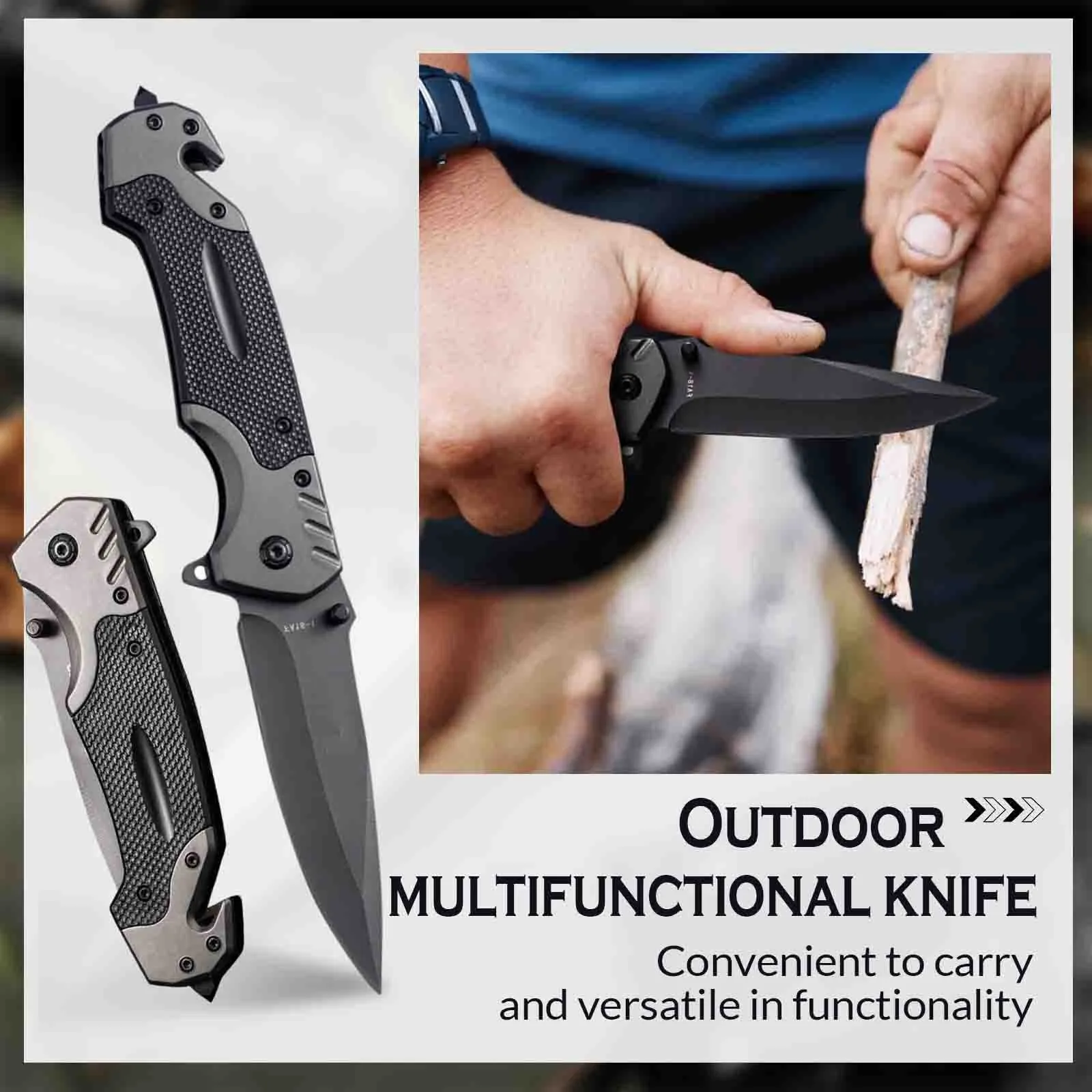 Camping Knife, Multi-function Knife, Knife for Outdoors, Survival, Camping, Fishing, Hunting, Hiking,Christmas Gift for men