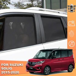 For Suzuki SOLIO MK3 2015-2020 Magnetic Car SunShade Shield Front Windshield Curtain Cover Rear Side Baby Window Sun shade Visor