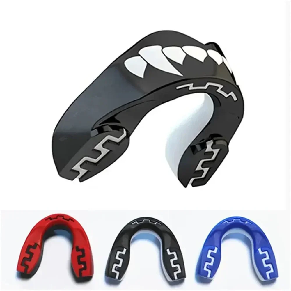 Novo protetor bucal esportivo-dentes tecnologia 3d dupla camada protetor bucal de boxe ajuste perfeito adultos com estojo-boil & mordida boca