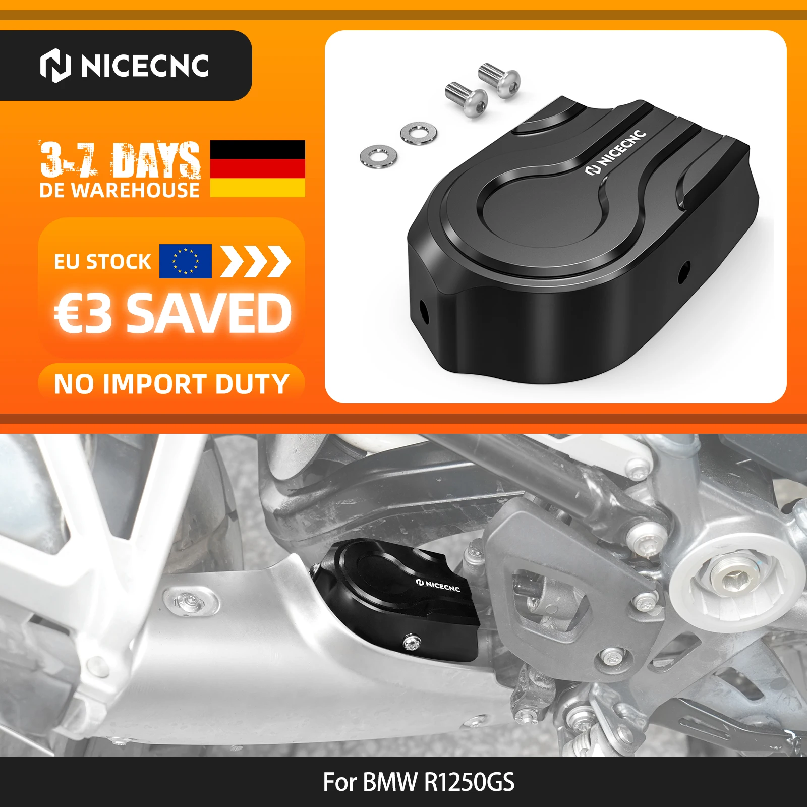 NICECNC Cache de clapet d'échappement pour moto BMW R1250GS 2019-2023