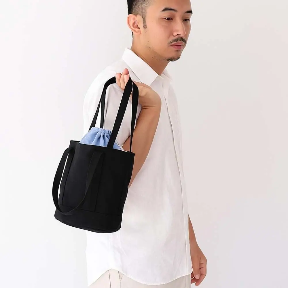 

Large Capacity Thermal Insulation Bag Thickened Canvas Handheld Insulated Bag Japanese Style Polyester Picnic Box Pouch Work