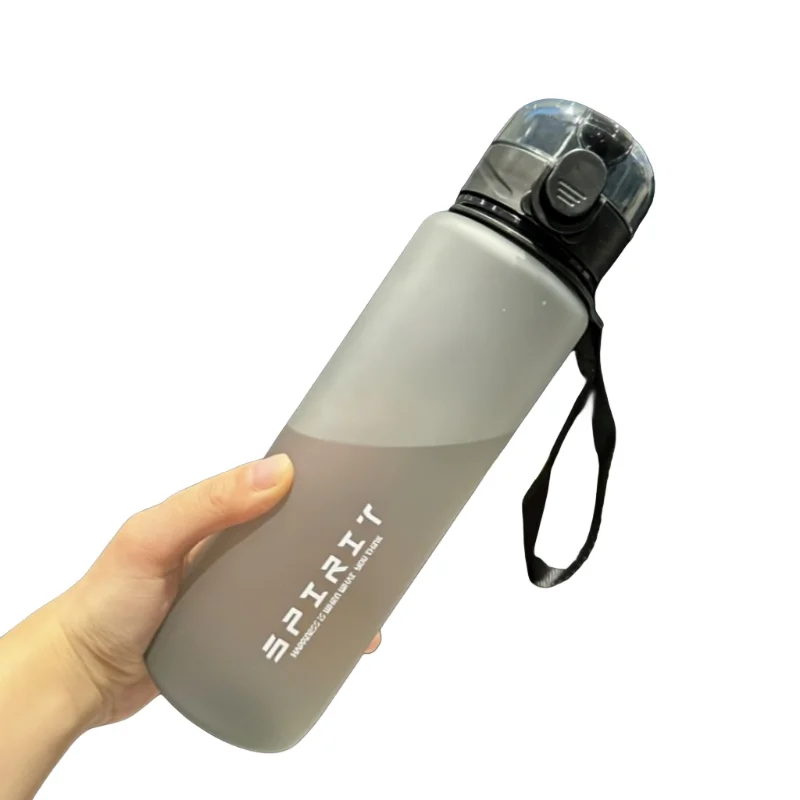 700 مللي زجاجة مياه رياضية مقياس علامة قطرة مقاومة شرب كوب للرياضة في الهواء الطلق زجاجة مشروبات بلاستيكية سعة كبيرة مانعة للتسرب