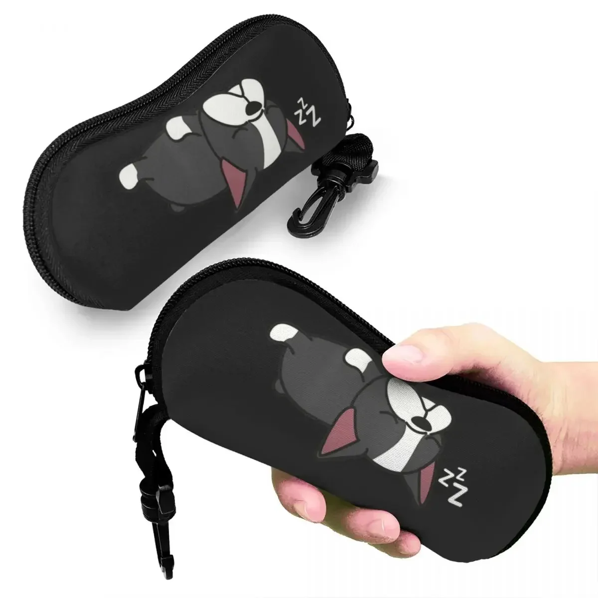 

Dog Puppy Love Animal Gift Eyeglass Glasses Case Men Women Soft Boston Bull Terrier Sunglasses Protective Box