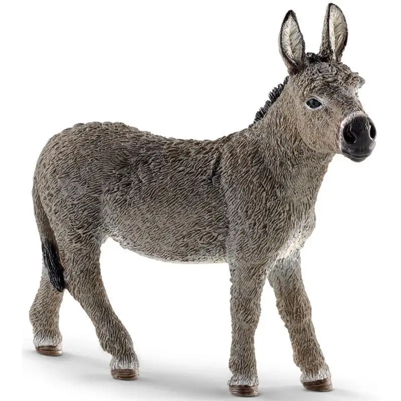 Donkey Statue 3.7in Realistic Individually Hand-Painted Donkey Model Farm Animals Toy Kids Ages 3 And Up Home Garden Statues