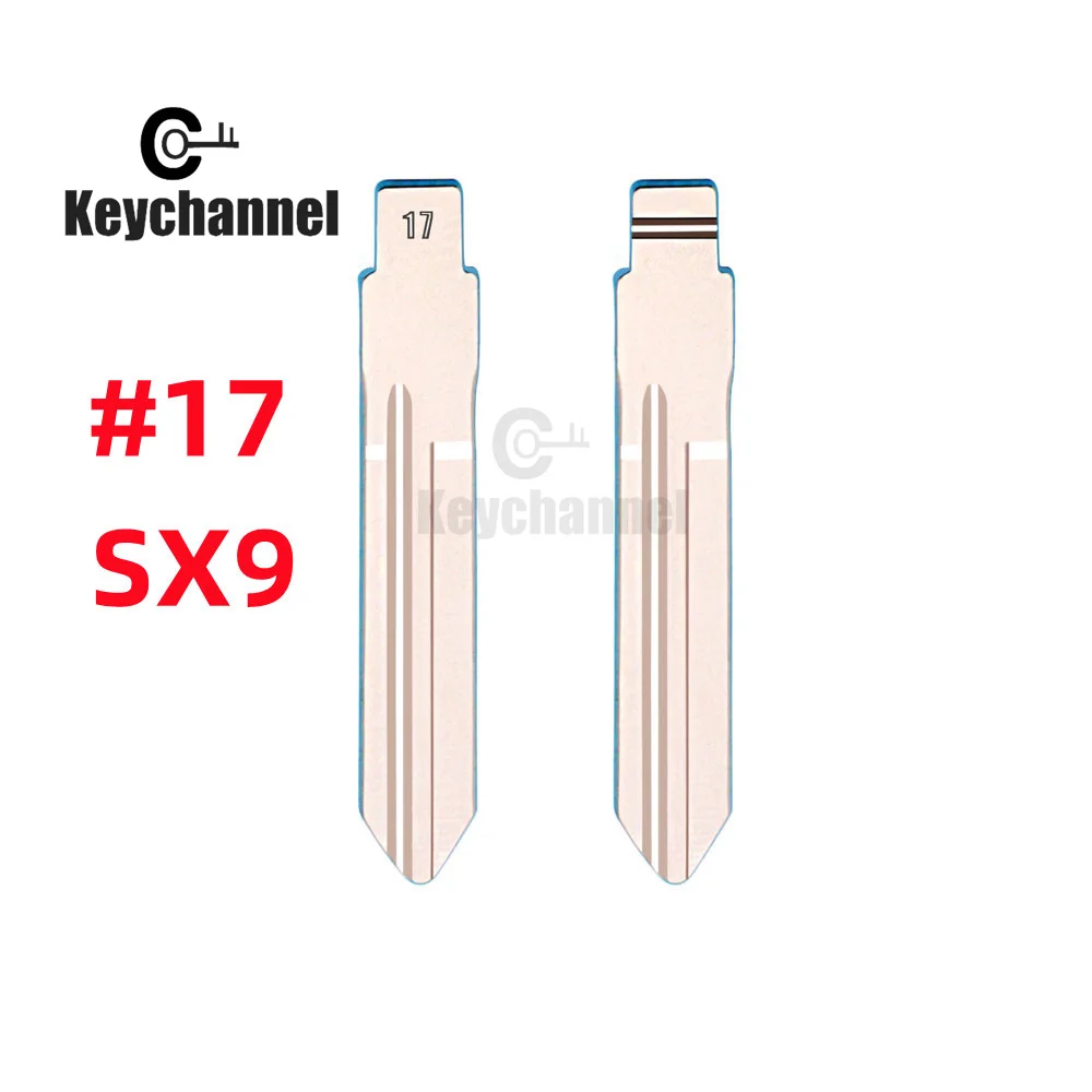 Keychannel 10PCS SX9 Universal Car Key Blade #17 KD Key Blank for PSA Peugeot Citroen For KEYDIY Xhorse JMD Remote Same As #83