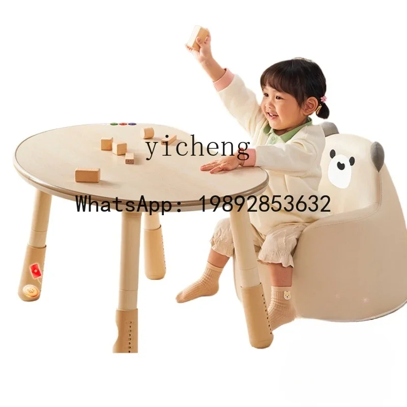 طاولة الفول السوداني ABC لرياض الأطفال، طاولة صغيرة للأطفال، التعليم المبكر، لعبة مصنوعة يدويًا، طاولة تعليمية وكرسي #2