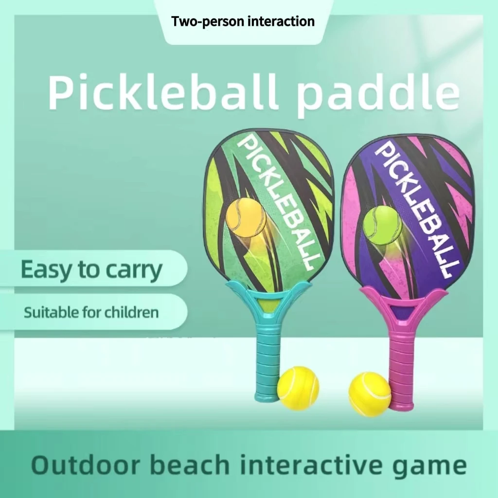Raquete de brinquedo infantil pickleball raquete de squash brinquedo praia esportes raquete dupla ao ar livre esportes duplos