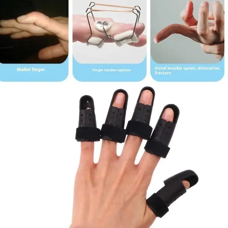 Black Finger Splint Brace Adjustable Finger Support Protector For Fingers Arthritis Joint Finger Injury Brace Pain Relief