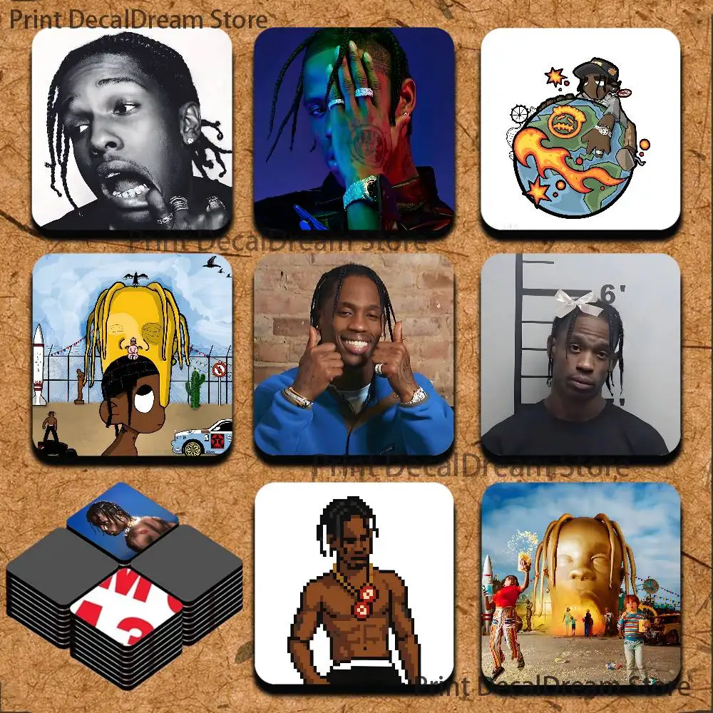 

T-Travis Rapper S-Scott Refrigerator Magnets Cute Cartoon Magnetic Personality Decorations Creative Gifts