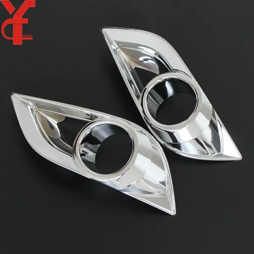 Imagen 1 del producto Parachoques delantero luz antiniebla cubierta de lámpara marco accesorios de coche para Mazda Bt50 2012 2013 2014 2015-2018 2019 YCSUNZ estilo cromo