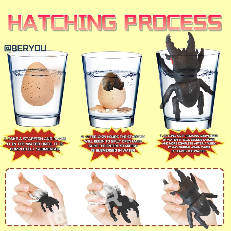 Neuer realistischer Käfer, magisch, werden großes Spielzeug, lustiges Simulationsinsekt, kann im Wasser getränkt werden, um Neuheits-Käfer-Spielzeug zu erweitern