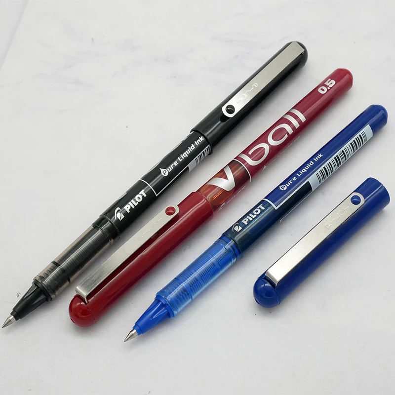 Japanese PILOT straight liquid water-based pen exam signature bullet head large capacity 0.5mm Baile Weibo walking ball pen