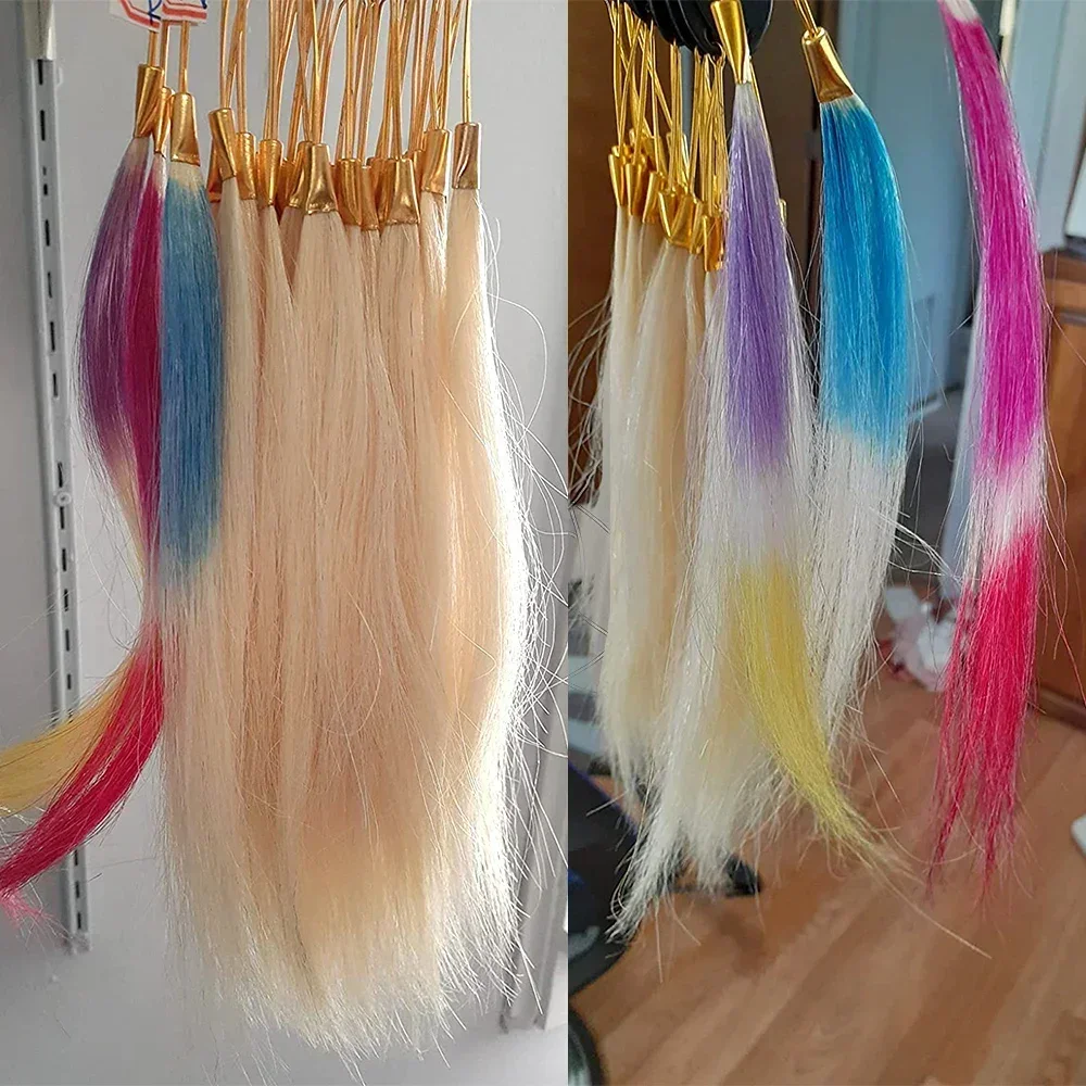 Campioni di capelli umani al 100% 30 pz/set di colore dei capelli vergini anello di estensione dei capelli campioni di test del colore per