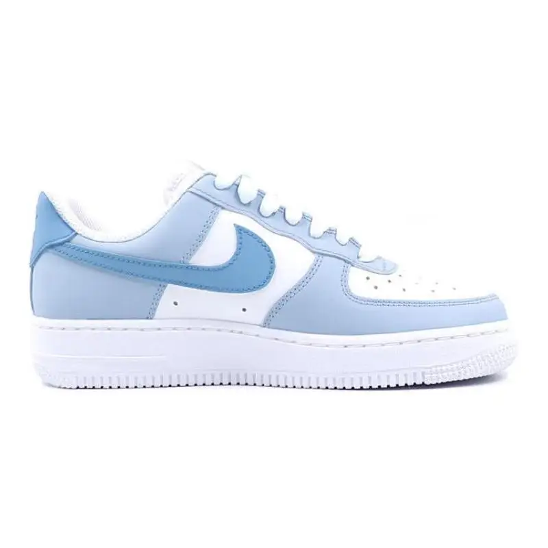 【Customize】Nike Air Force 1 Skateboarding Shoes Women's Low-top Blue/white Sneakers shoes DD8959-100