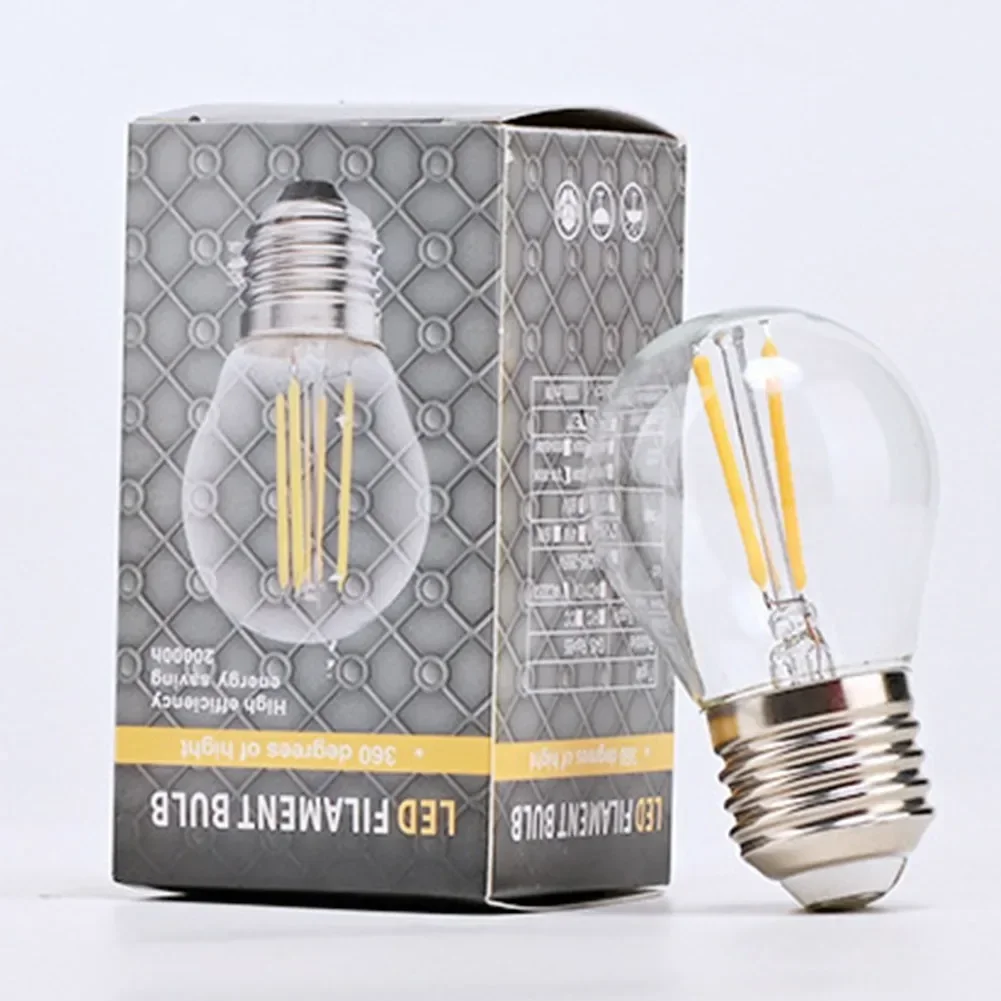 Lampadina LED 180-240V 1PCS 1X 2700K 2W/4W/6W Trasparente E27 G45 Luce Nostalgia Retro Trasparente Bianco Caldo di Alta Qualità