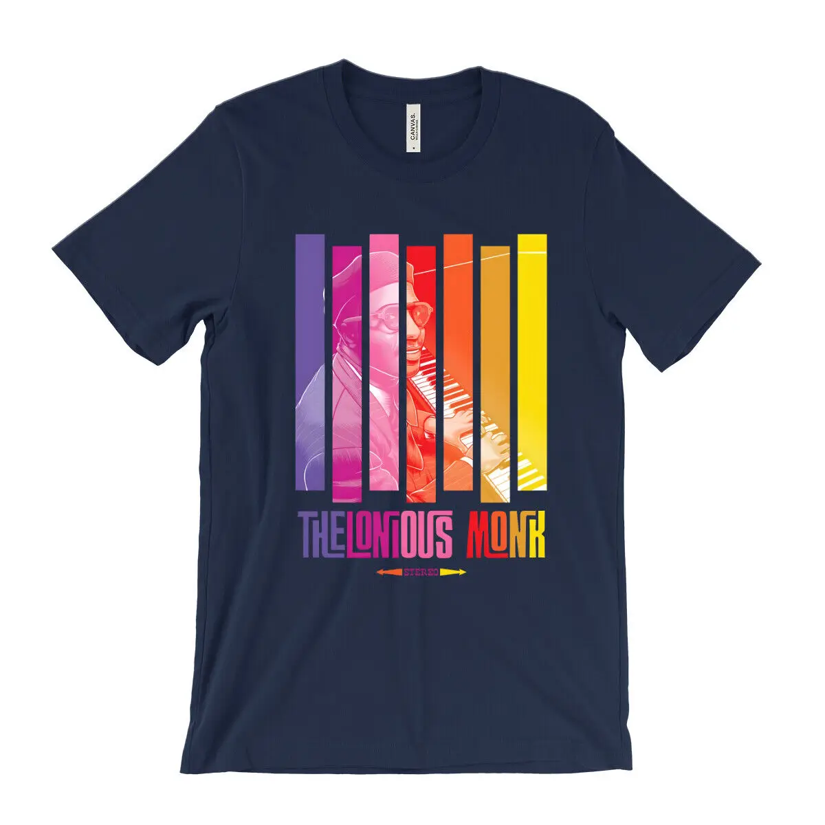 Thelonious Monk T-Shirt - Classic Jazz Musician - Jazz Music - Stereo vntg