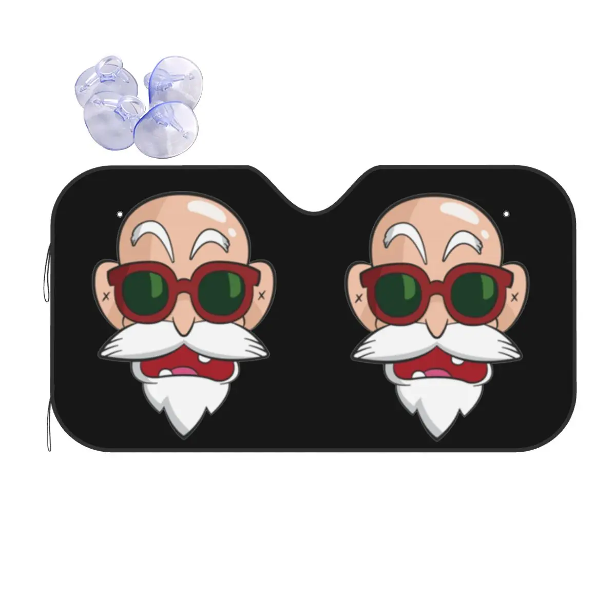 Master Roshi The Turtle Ermite Nouveauté Pare-soleil, Pare-brise, Dragon Ball Offense, Pare-soleil en aluminium, Protection solaire, 76x140cm