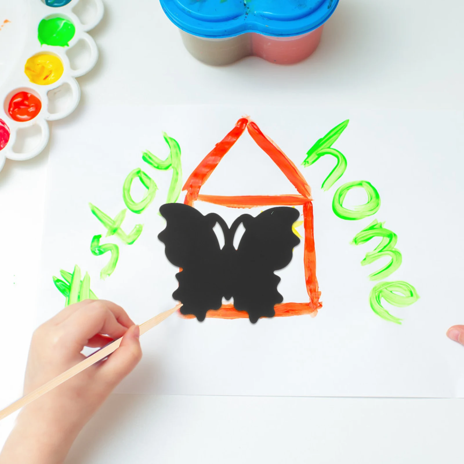 

4 Packs Delicate Scratch Cards Cartoon Bookmarks Unique Interactive Gift For Kids Halloween Decorations