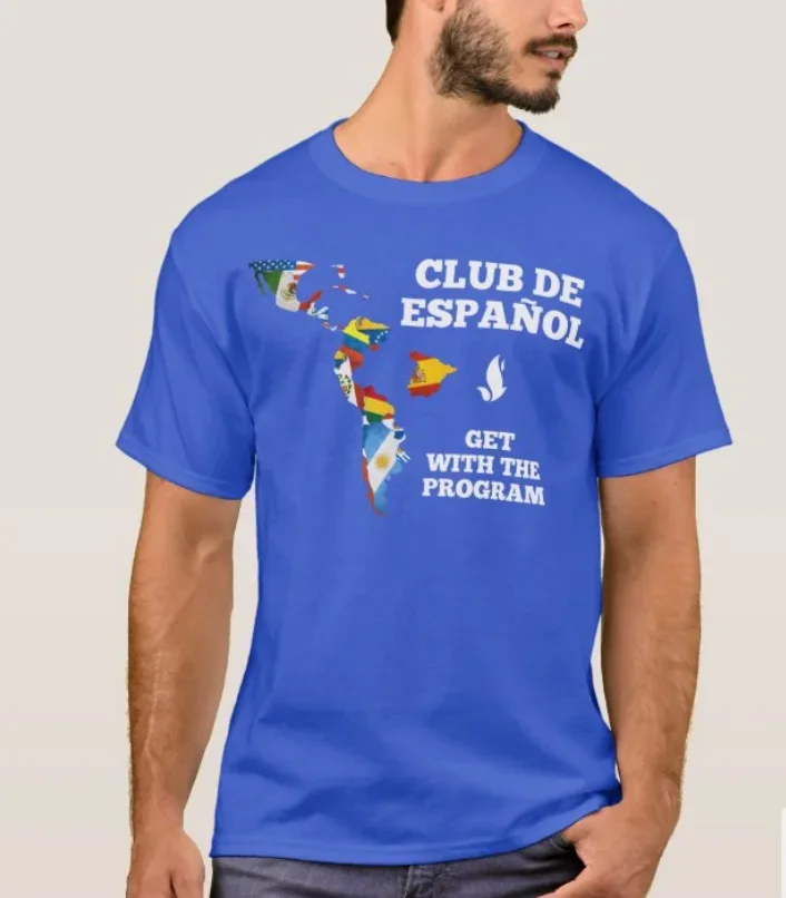 Spanish Club Spanish Language Countries Flag Map Printed T-Shirt. Premium Cotton Short Sleeve O-Neck Mens T Shirt New S-3XL