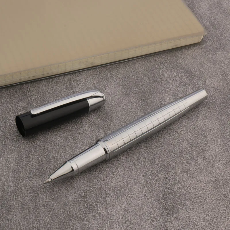 High quality Silver accessories metal white chess board Rollerball Pen ink pens ballpoint pen Office Supplies