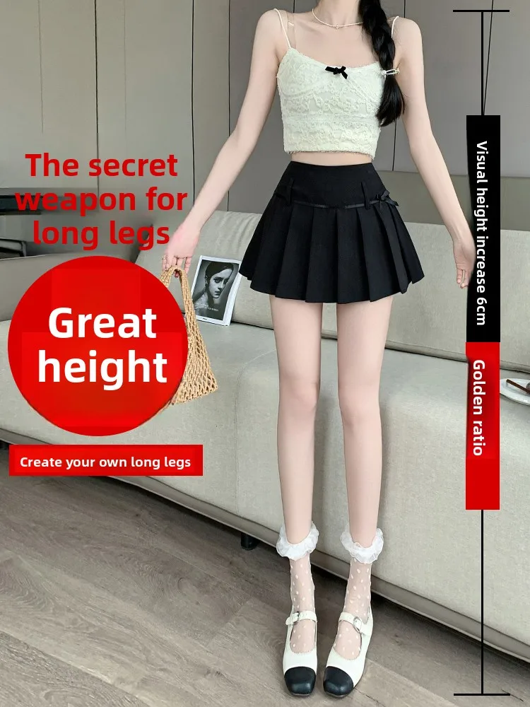 Witte Plooirok Dames A-lijn Pak Rok Lente Zomer Nieuwe Sle Hoge Taille Koreaanse Versie Afslanken Trendy Meisje