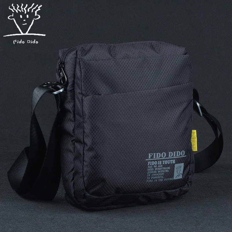 

Мужская сумка через плечо Fido Dido, сверхлегкая нейлоновая сумка вертикального стиля, повседневная спортивная сумка через плечо из ткани Оксфорд с карманом для телефона