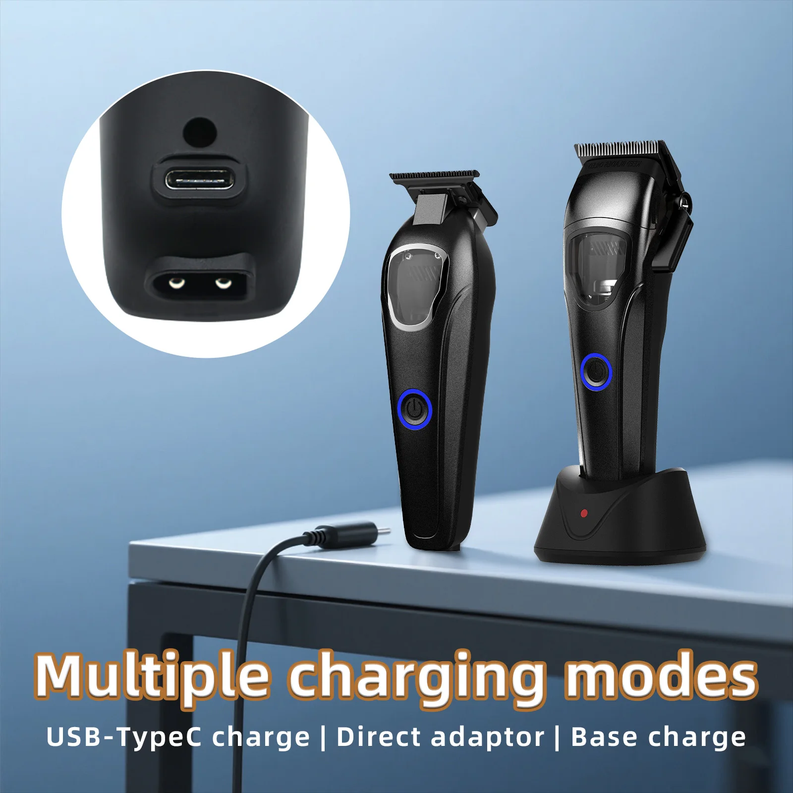 مقص الشعر 10000 دورة في الدقيقة عالية السرعة آلة قطع الشعر اللاسلكي T شفرة الشعر المتقلب للرجال الحلاق Rechargeab تصفيف الشعر أداة