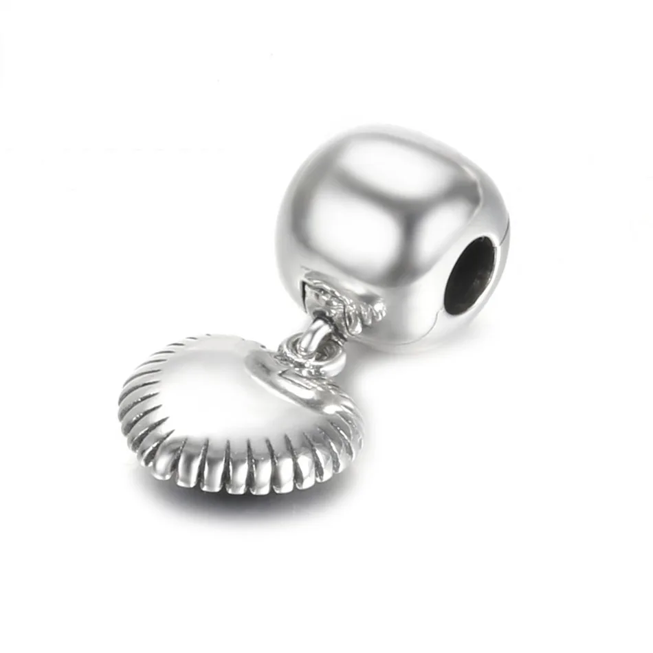 Black Enamel Heart Pendant Clip Charm Fit Women Bracelet & Bangle DIY Jewelry Authentic S925 Sterling Silver Bead Girl Gift 3
