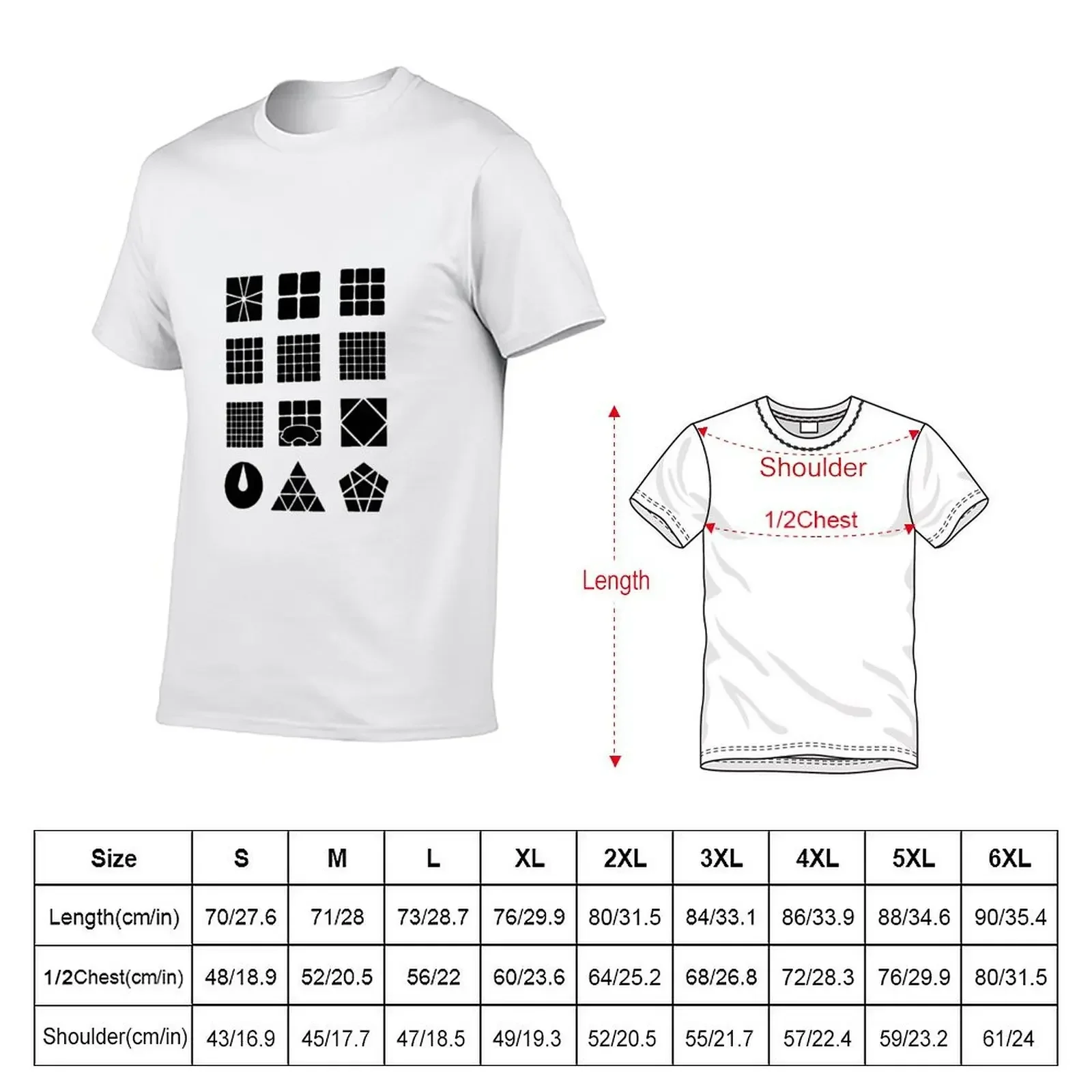 WCA 12 Event Icons Cube Collage Design (2x2-7x7, Square-1, Pyraminx, etc.) T-Shirt