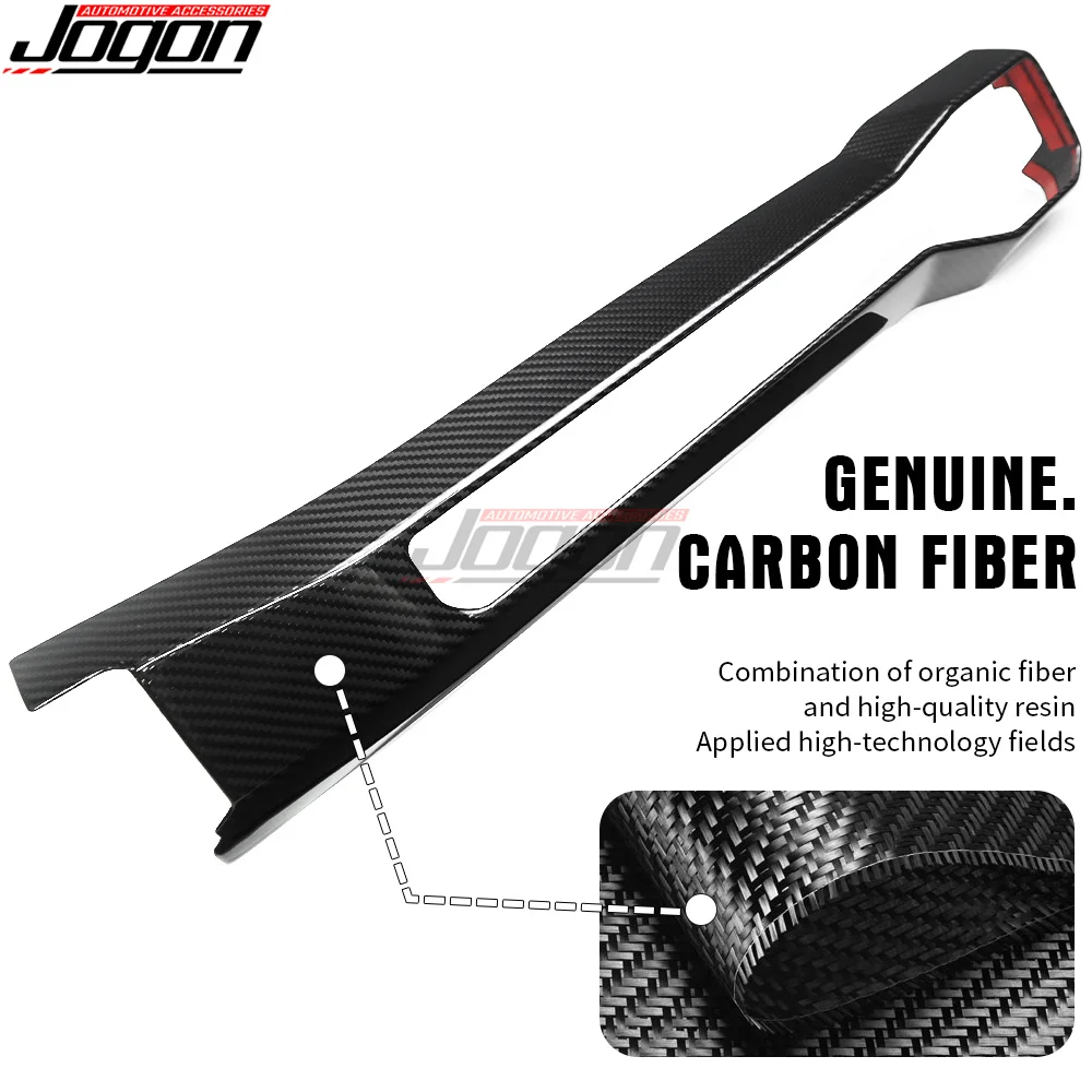 For Ford Mustang GT 2024+ Real Carbon Fiber Interior Car Center Console Dashboard Side Passenger Cover Frame Trim Accessories