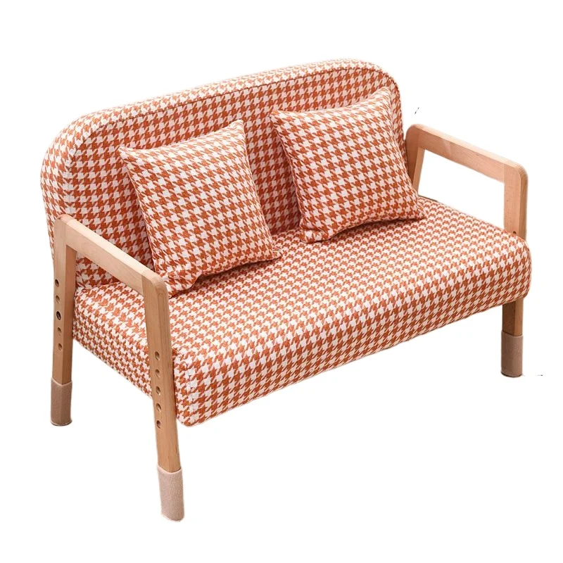 Reading teaching kindergarten small sofa, solid wood princess baby girl seat