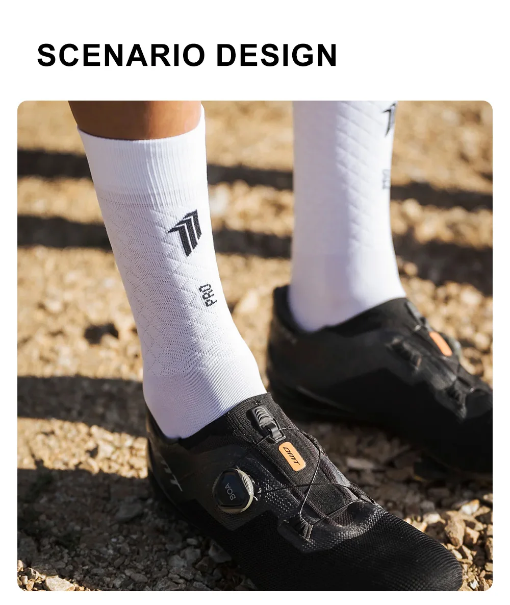 BCBE-ING Radsocken, atmungsaktiv, professionelle Sportsocken für Herren und Damen, bequeme, hochelastische, rutschfeste Outdoor-Fahrradsocken – Detail 8