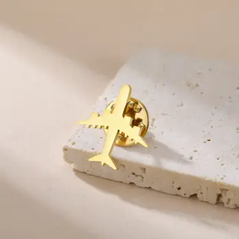 Lucktune Vintage letadlo brož pin letadlo z nerezové oceli nastavitelný letecký šperky pilot dárek cestovní doplněk pro každodenní nošení 8 nejlepší prodej brož s letadlem - №3