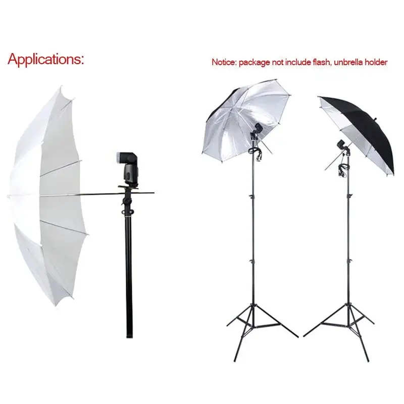 Lightweight Portable Photographing Reflector Soft Flash Diffuser,Portrait Clothing Shooting Reflective White Soft Light Umbrella