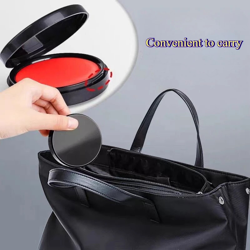 وسادة حبر حمراء لختم صندوق وسادة حبر إسفنجية صغيرة محمولة سريعة الجفاف مناسبة لنسخ بصمات الأصابع واللوازم المكتبية #2