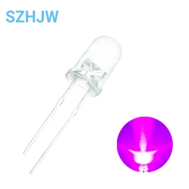 5MM Led white/blue/red/yellow/green/pink/purple light bulbs / 5MM White Colour LED emitting diode F5 White/UV LED